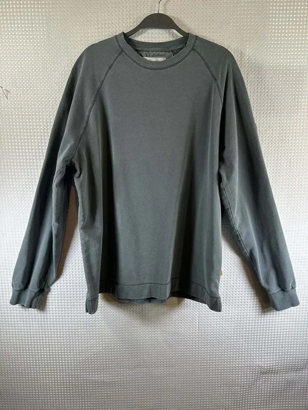 Quiksilver Edition Grey 100% Cotton Raglan Crewneck Sweatshirt
